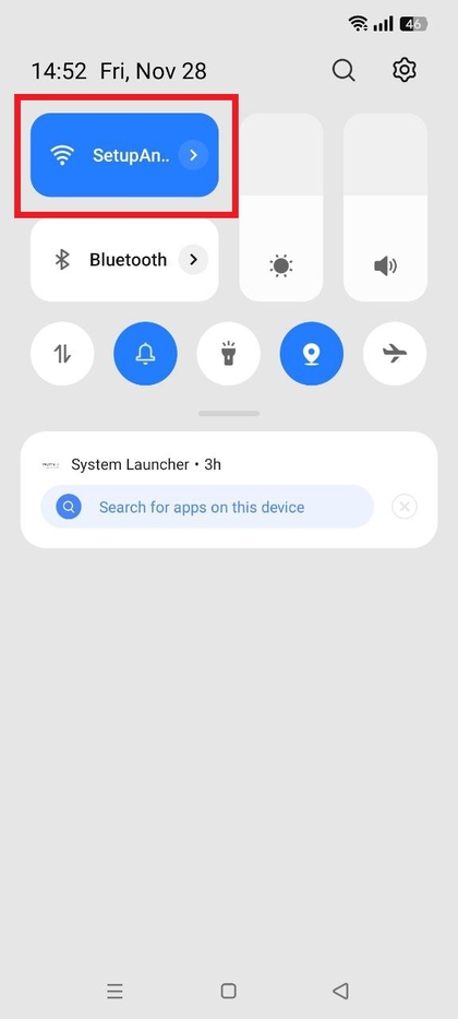 Realme C75 verbonden met wifi