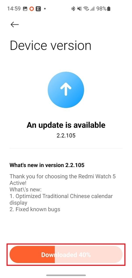 De update installeren op Xiaomi Redmi Watch 5 Active