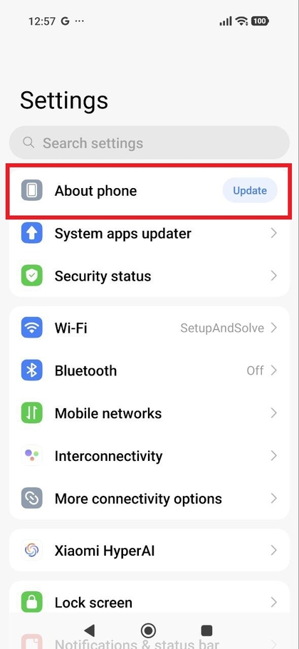 Melding software-update op POCO F8 Pro