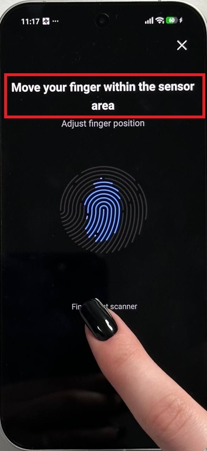 Vinger op de sensor plaatsen van POCO F8 Pro