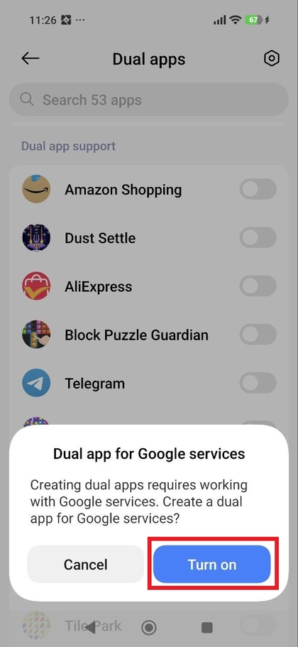 Installatie van app-kloon afronden