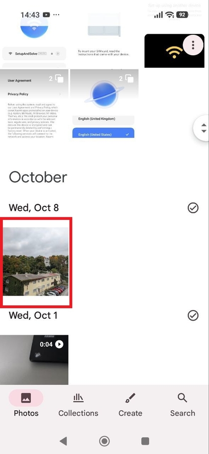 Foto's en video's selecteren in de Galerij-app op POCO F8 Pro