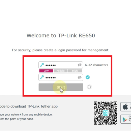 Een wachtwoord aanmaken in de TP-Link-interface