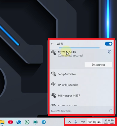 Wifi-instellingen op een computer
