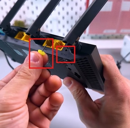 Resetknop op TP-Link Archer C6-router