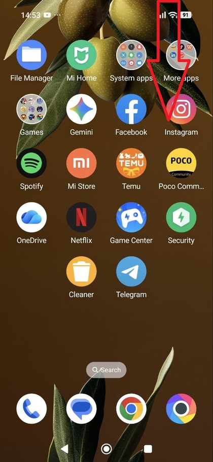 Toegang tot het Control Center op POCO F8 Pro