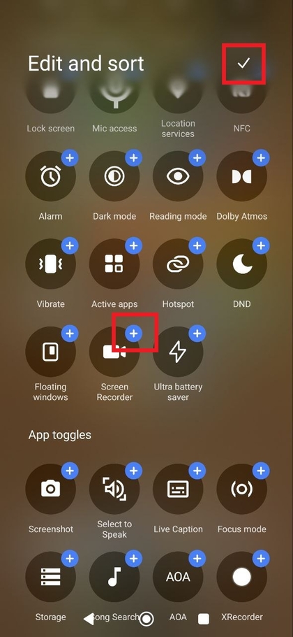 Schermrecorder toevoegen aan Snelle instellingen op POCO F8 Pro