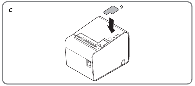 De printer verticaal of horizontaal installeren - Stap 1