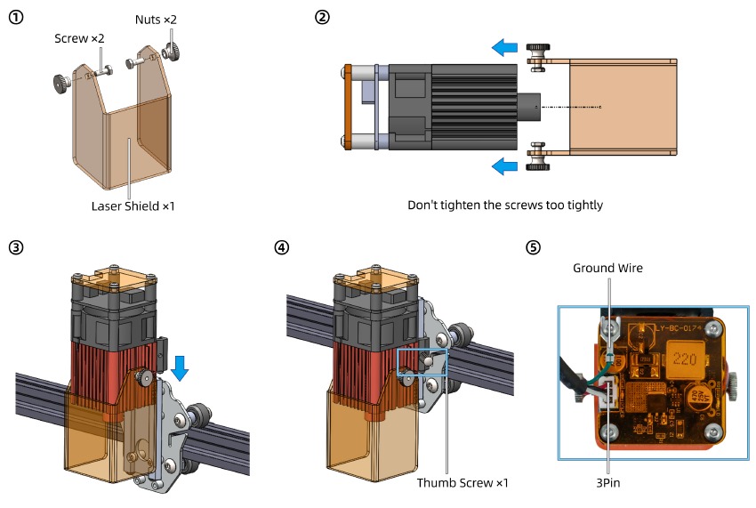 Optie 1: LU2-2 lasermodule