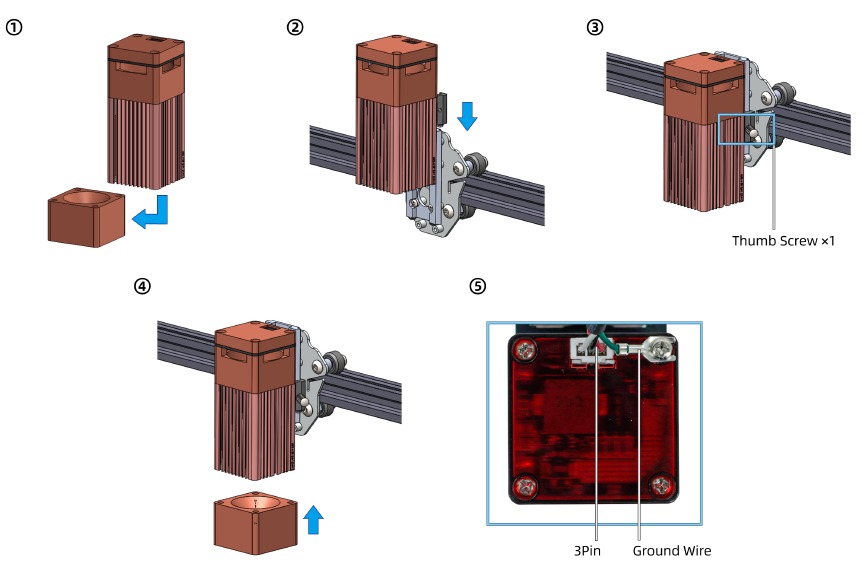 Optie 2: LU2-4-SF lasermodule