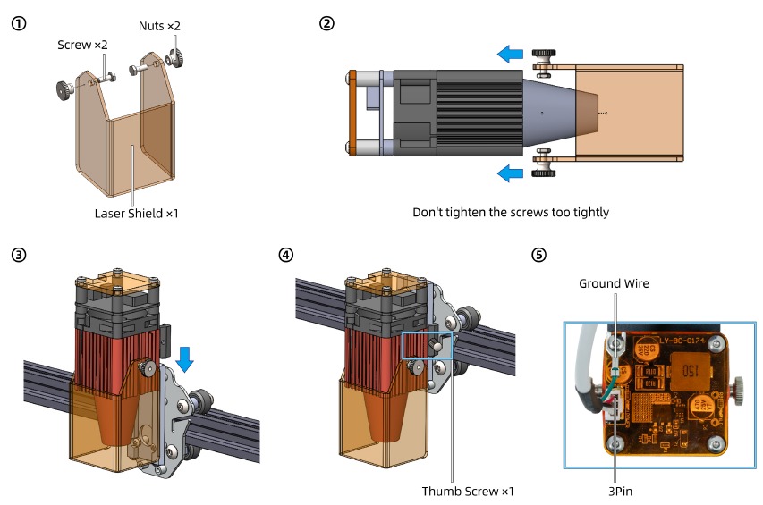 Optie 3: LU2-4-LF lasermodule