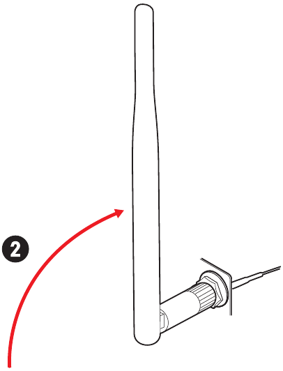 Antennes installeren - Stap 2