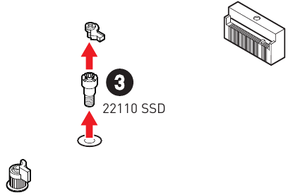 M.2-module in de M2_1-sleuf installeren - Stap 2