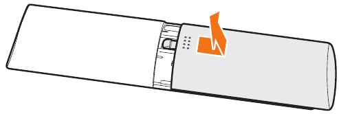 De batterijen plaatsen - Stap 1