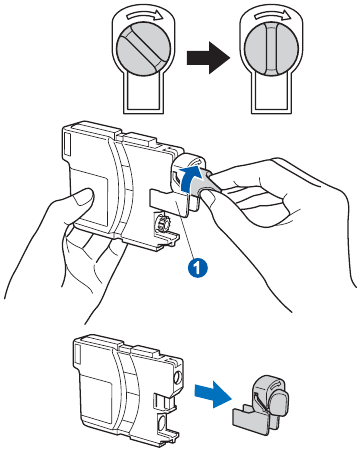 Inktcartridges installeren - Stap 2