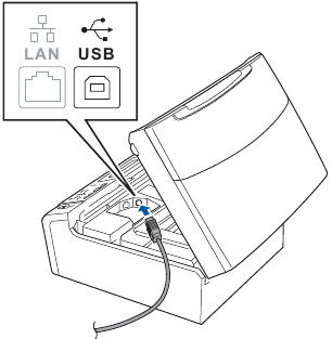 USB Macintosh - De USB-kabel aansluiten - Stap 1