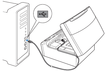 USB Macintosh - De USB-kabel aansluiten - Stap 2