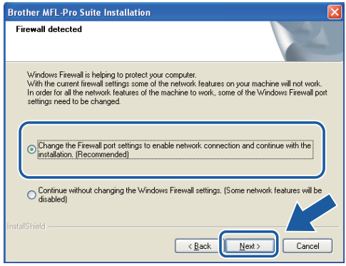 Bekabeld netwerk Win - Installeer MFL-Pro Suite - Stap 6