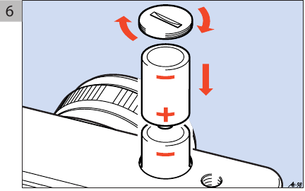 De batterijen plaatsen - Stap 2