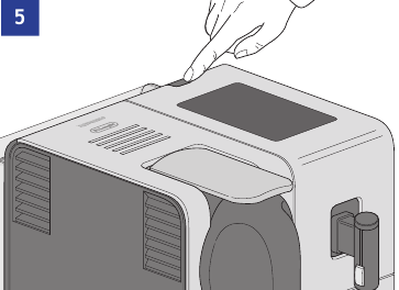 Voorbereiding voor het eerste gebruik van de machine - Stap 3