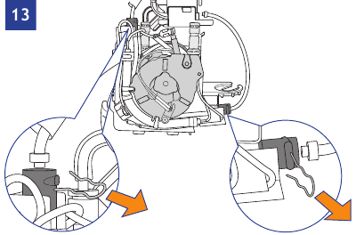 Thermoblock/Stoomgenerator/Pomp verwijderen - Stap 13