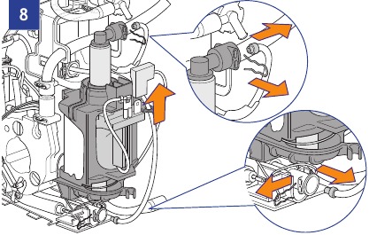 Thermoblock/Stoomgenerator/Pomp verwijderen - Stap 8