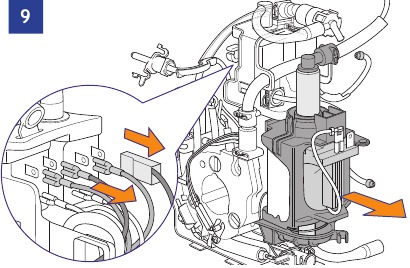Thermoblock/Stoomgenerator/Pomp verwijderen - Stap 9