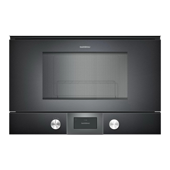 Gaggenau BMP224 Gebruikershandleiding En Installatie-Instructies