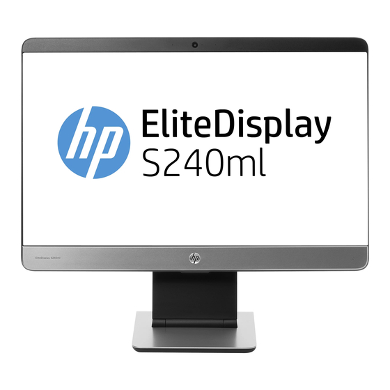 HP EliteDisplay S240ml Gebruikershandleiding