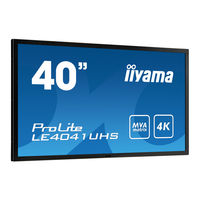 Iiyama ProLite LE4041UHS Gebruikershandleiding