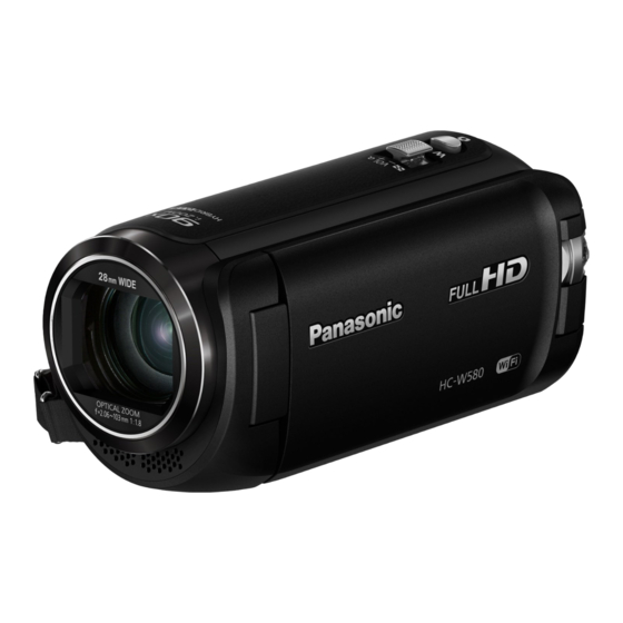 Panasonic HC-W580 Gebruiksaanwijzing