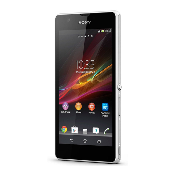 Sony Xperia ZR Gebruikershandleiding