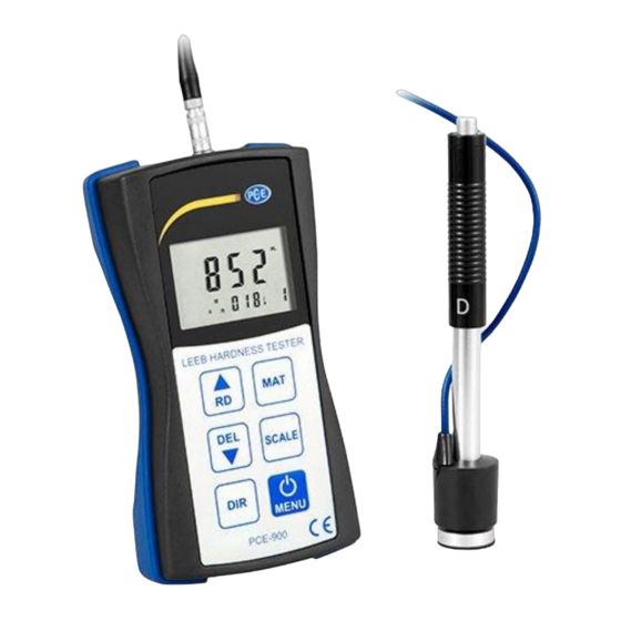 PCE Instruments 900 Gebruiksaanwijzing