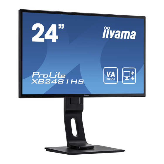 Iiyama Pro Lite XB2481HS Gebruikershandleiding