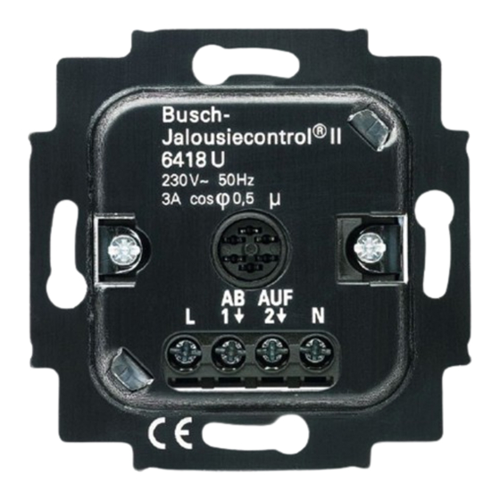 ABB Busch-Jalousiecontrol II 6418 U-500 Bedieningshandleiding