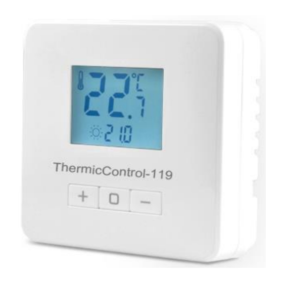 Maelok B. V. Amfra ThermicControl -119 Installatie- En Gebruikershandleiding