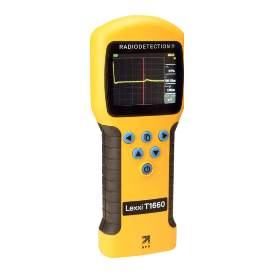 Radiodetection Lexxi T1660 Time Domain Reflectometer Gebruikshandleiding