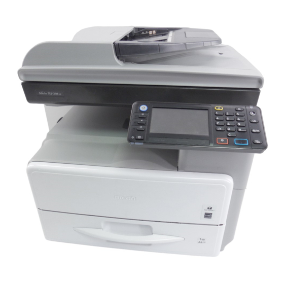 Ricoh Aficio MP 301SP Gebruikershandleiding