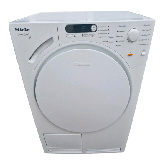 Miele T 7780 C Home Care C Gebruiksaanwijzing