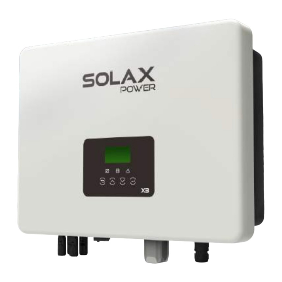 SolaX Power X3 Series Gebruikershandleiding