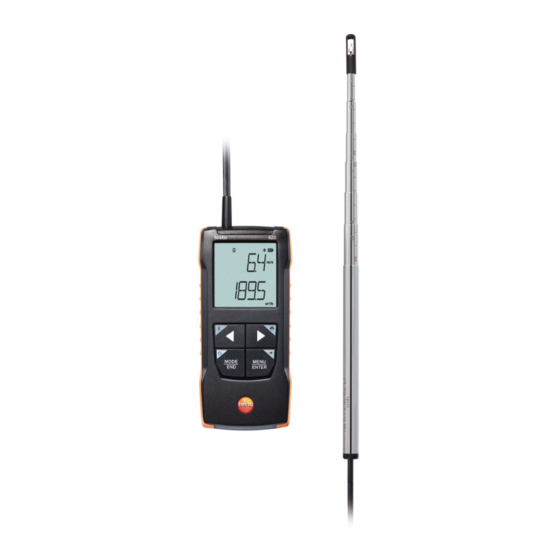 TESTO 425 Series Gebruiksaanwijzing