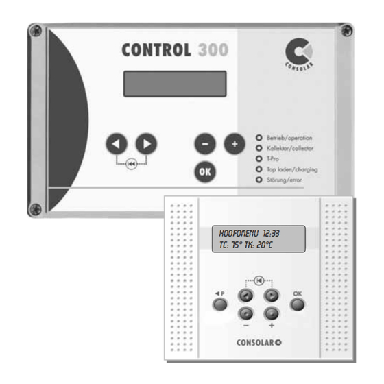 Consolar CONTROL 300 Montage- En Gebruikshandleiding