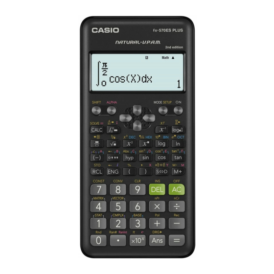 Casio fx-570ES PLUS Gebruiksaanwijzing