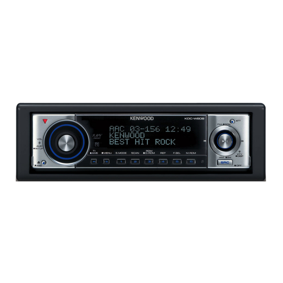 Kenwood KDC-W707 Gebruiksaanwijzing