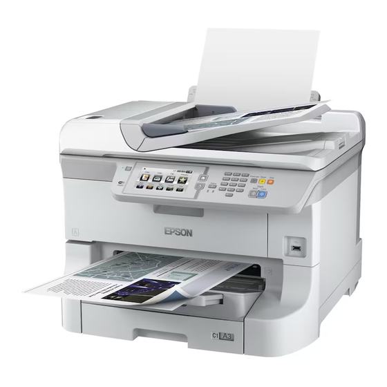 Epson WF-8590 Series Gebruikershandleiding