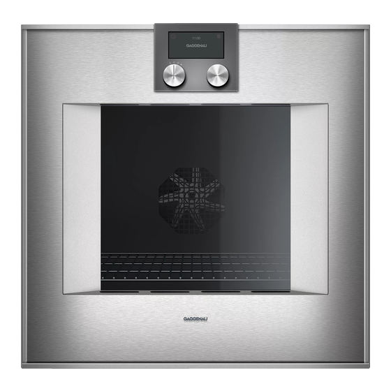 Gaggenau BO 470 Gebruiksaanwijzing