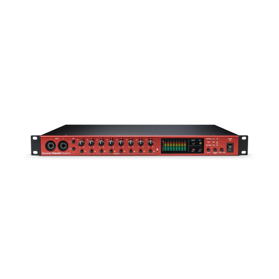 Focusrite Clarett Plus OctoPre Handleiding