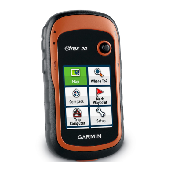 Garmin eTrex 20 Snelstartgids