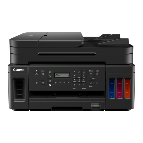 Canon PIXMA G7000 Series Online Handleiding