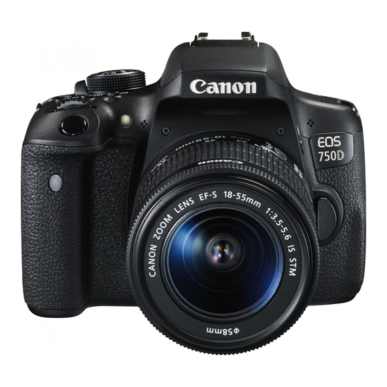 Canon EOS 750D Instructiehandleiding